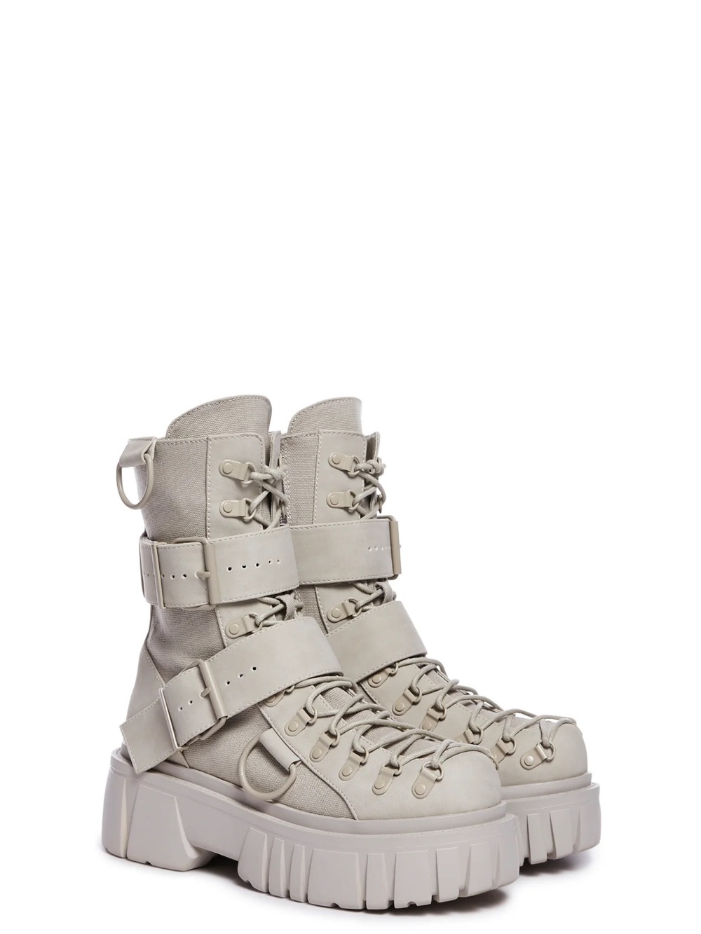 NWT DollsKill x Club Exx Low Traitor Boot, Light Gray - Picture 2 of 6